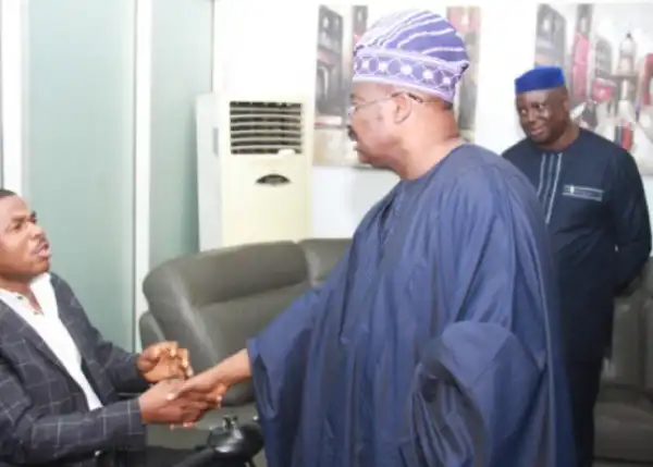 Photos: Yinka Ayefele Reconciles With Governor Ajimobi After Closed Door Meeting